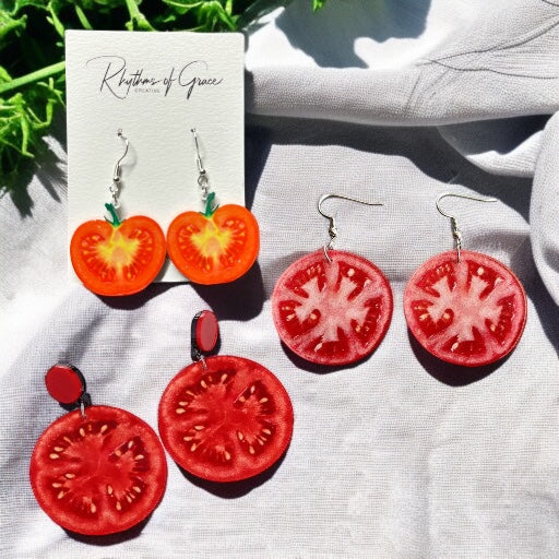 Tomato-tally Charming Earrings: Add Some Flavor to Your Style! 🍅