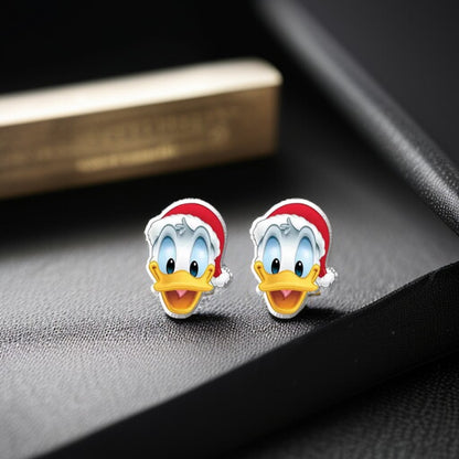 Festive Fun: Christmas Cartoon Ears Stud Earrings - Perfect for Holiday Cheer!