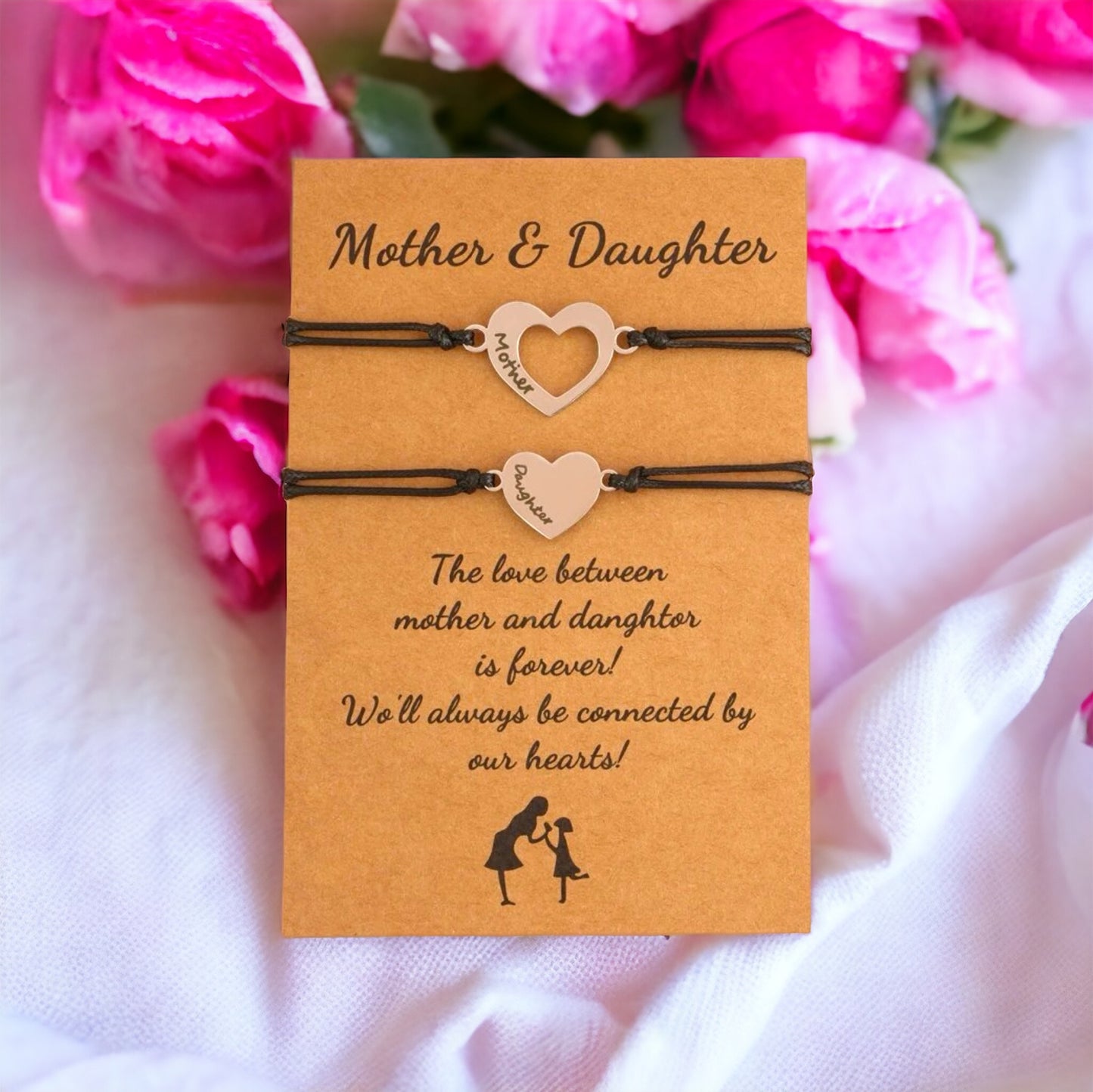 Forever Connected: Adorable Mother-Daughter Matching Bracelet Set!
