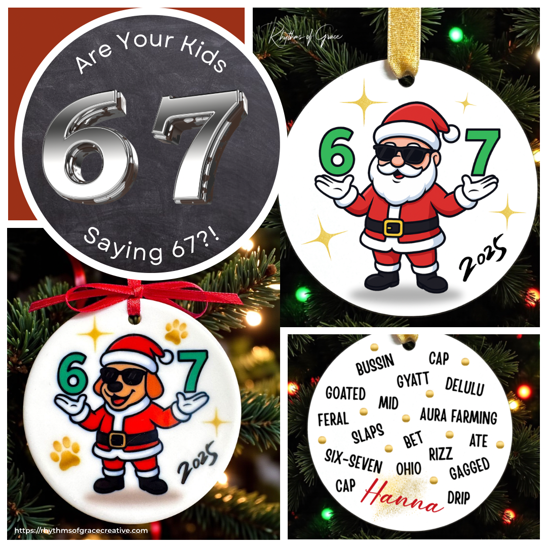 "Santa 6-7" Ornament – Sleighin' the Holiday Game!