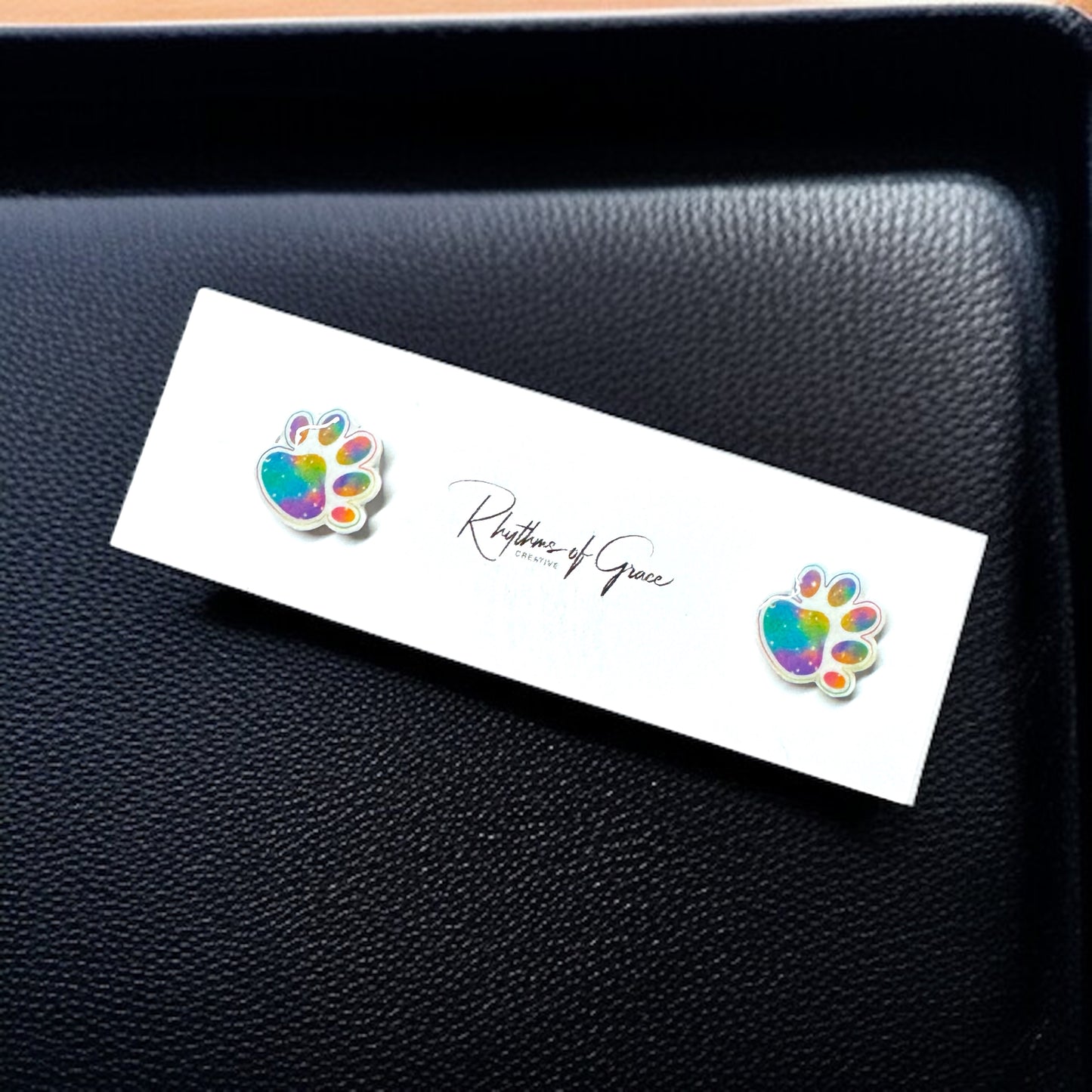 Paw-sitively Colorful Stud Earrings – Perfect Gift for Animal Lovers!