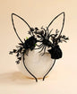 Halloween Headband - Handmade Headpiece, Halloween Headpiece, Skull Bow, Skull Headpiece - Rhythms of Grace Creative