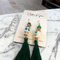 Skull Earrings - Halloween Jewelry, Skull Tassel, Halloween Accessories, Trick or Treat, Halloween Costume - Rhythms of Grace Creative