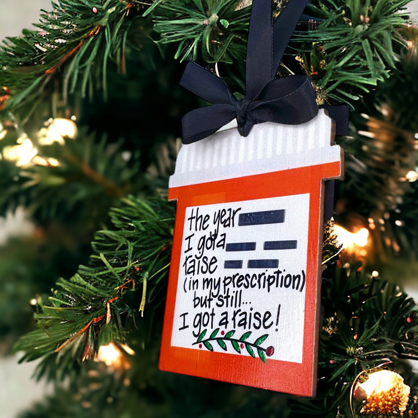 Handmade Prescription Bottle Christmas Ornament - Limited Edition!
