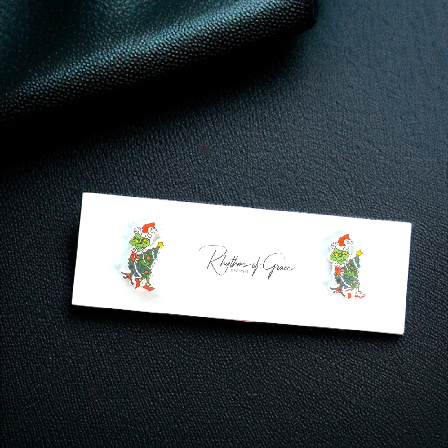 Grinchy Glam: Christmas Stud Earrings!🎄