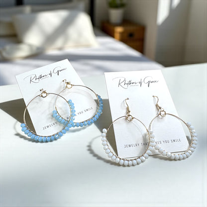 Boho Breeze Beaded Earrings – Soft Hues, Big Style!
