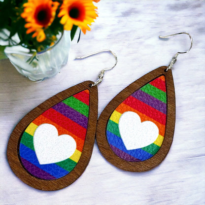 Catch the Vibe with Rainbow Heart Earrings! 🏳️‍🌈