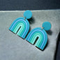 Colorful Rainbow Delight Earrings - Polymer Clay Accessories!
