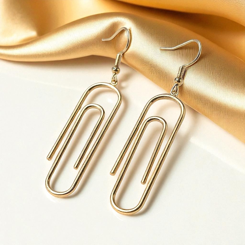 School's in Session: Gold Paperclip Earrings to Class Up Your Style! - Rhythms of Grace Creative