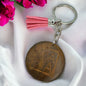 Rustic Wooden Mom Key Chain