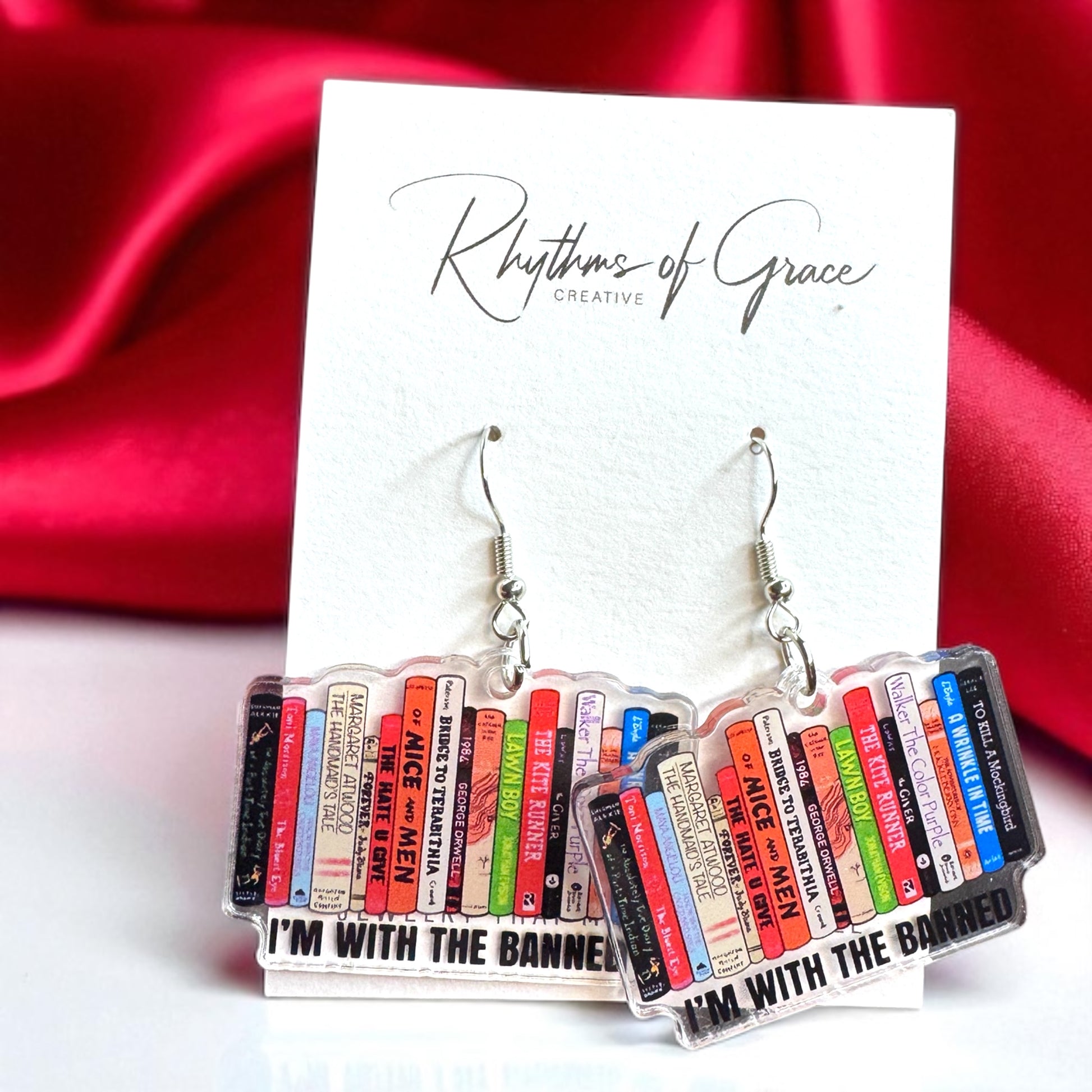  I'm With the Banned Earrings: Wear Your Story! ✨📚 - Rhythms of Grace Creative