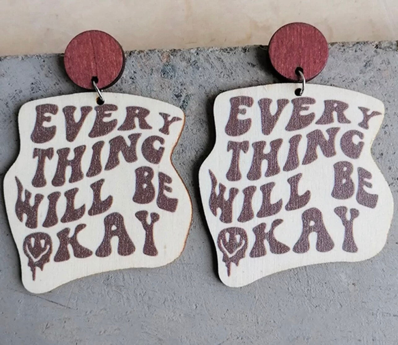 Motivational Dangle Earrings: Wear Your Positivity! 🌟 - Rhythms of Grace Creative