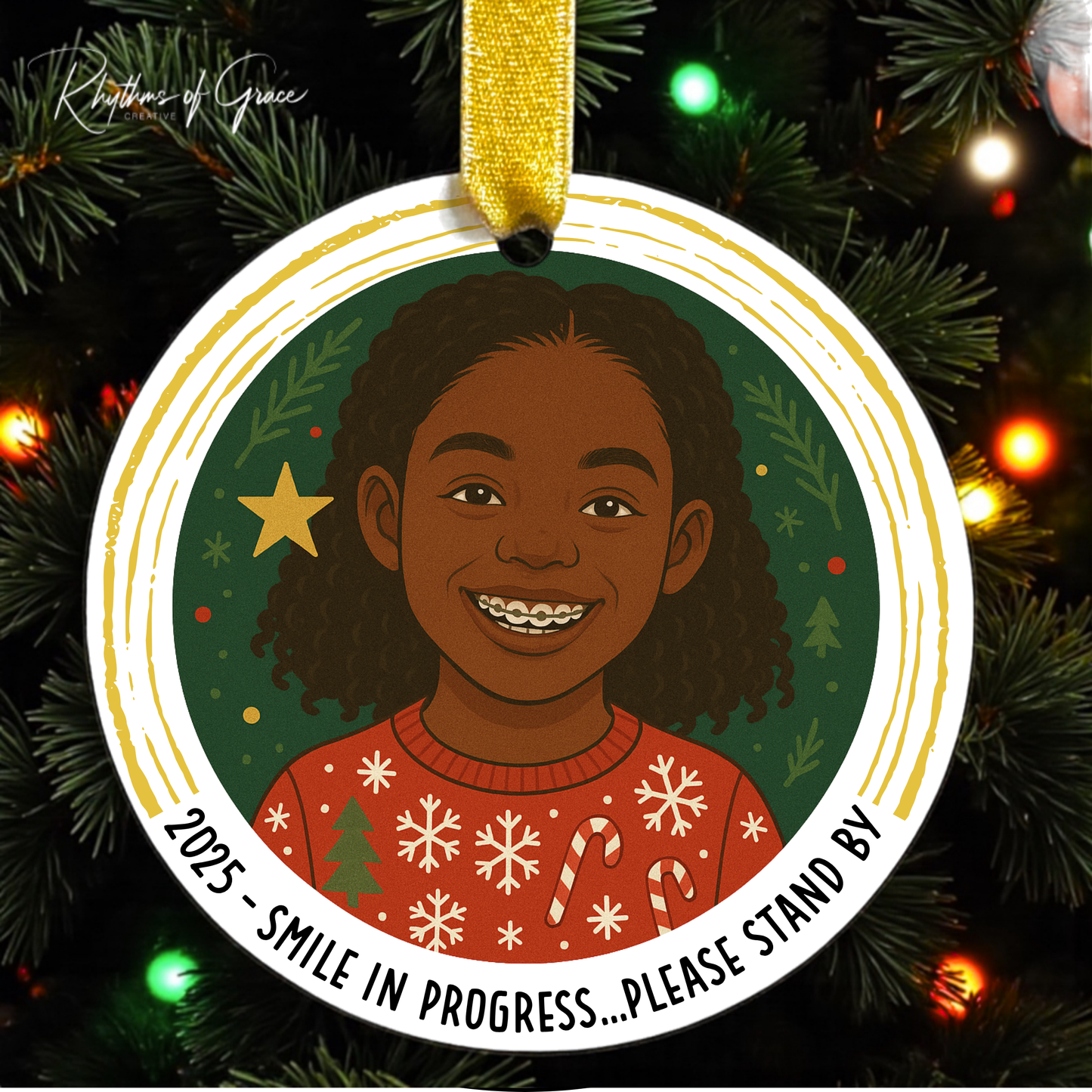 “I Got Braces!” Christmas Ornament – Celebrate Their Smile Glow-Up!