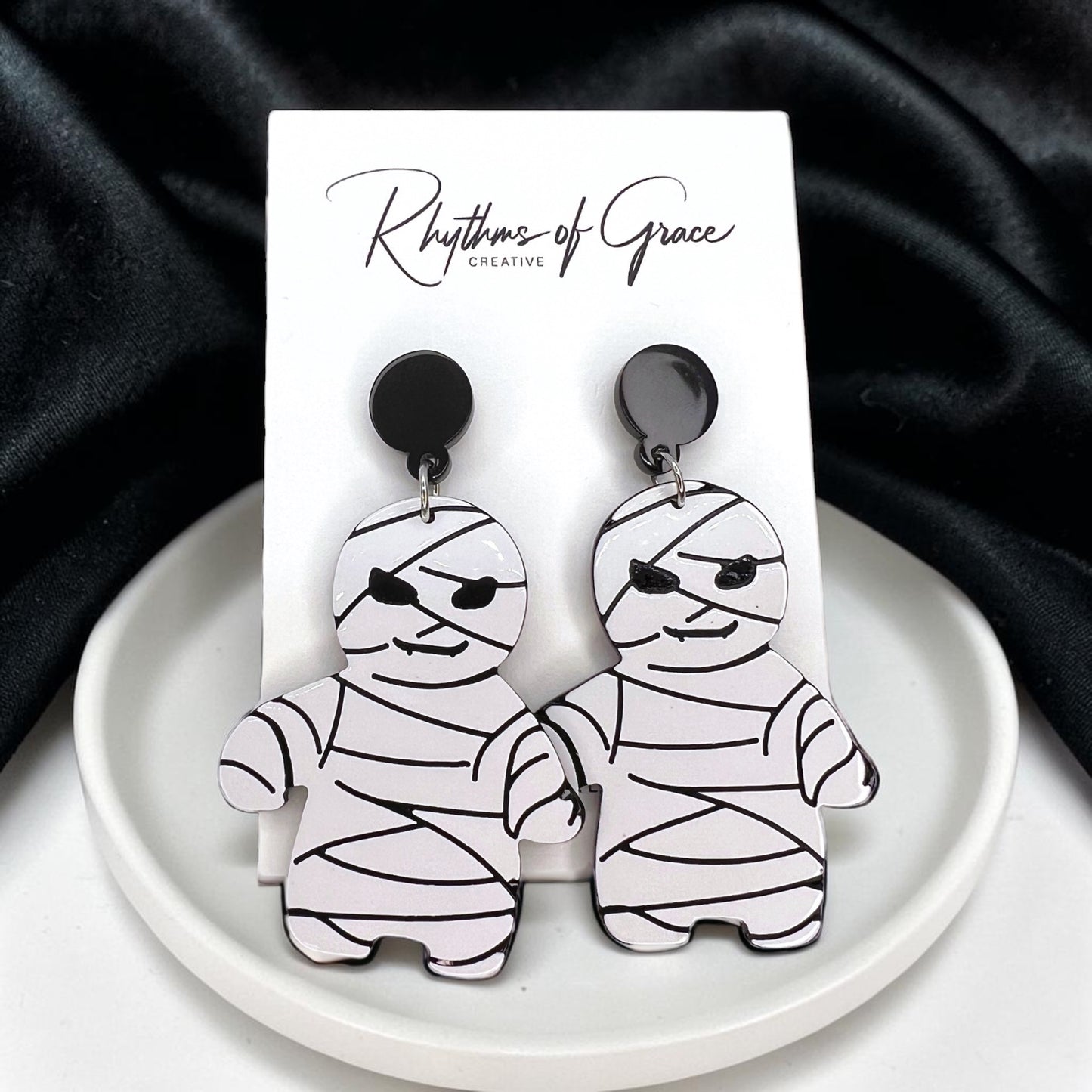 Mummy Earrings - Unwrap the Halloween Fun!