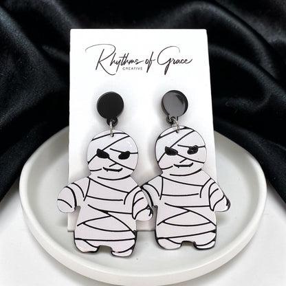 Mummy Earrings - Unwrap the Halloween Fun!