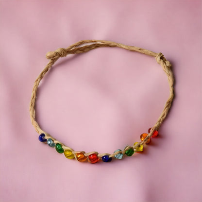 Rainbow Beaded Friendship Bracelet - The Perfect Accessory! 🌈