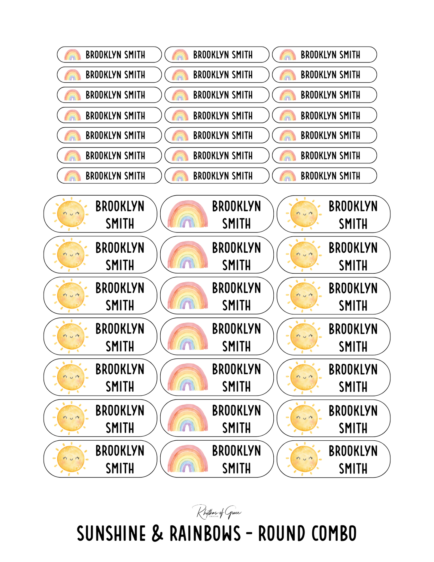 Back to School Personalized Character Labels – Waterproof & Customizable!