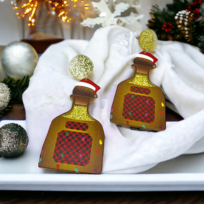 Sip into the Holiday Spirit with Christmas Tequila Earrings! 🎄 - Rhythms of Grace Creative