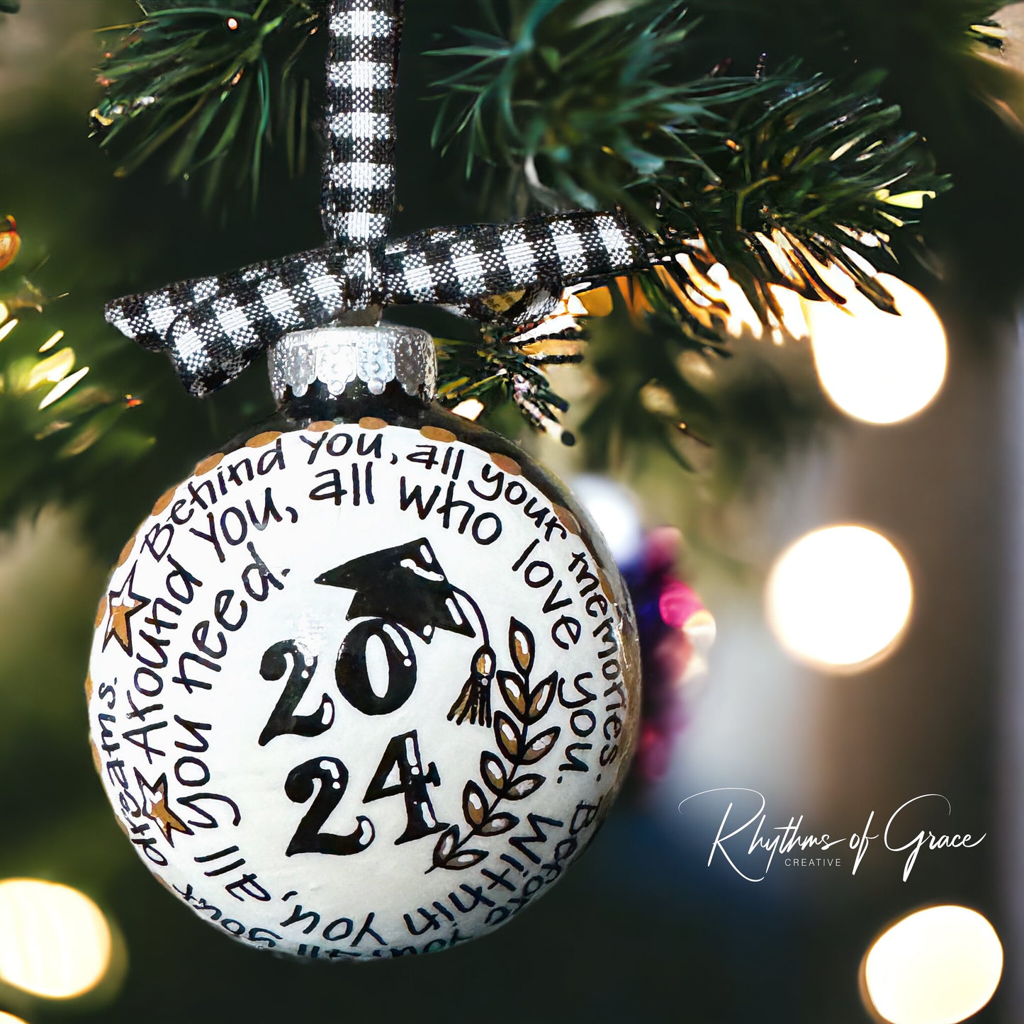 Christmas Ornament: Class of [YEAR] Graduate - Behind You, Before You, Around You, Within You