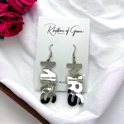 Say 'I Do' to Glamour: Chic MRS Earrings for Every Bride's Celebration!