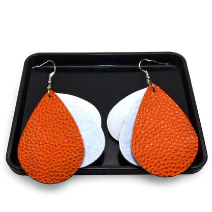 Sparkle on the Court: Basketball Glitter Dangle Earrings 🏀
