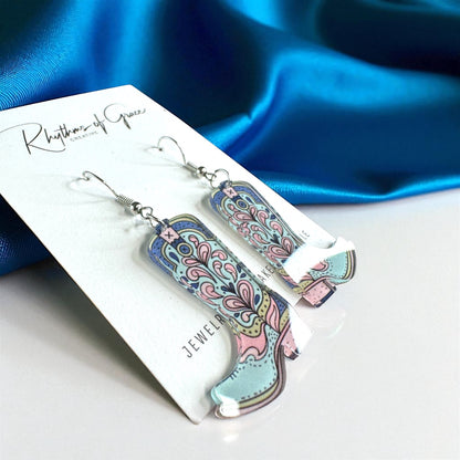Boot Scootin' Bling: Cowgirl Boots Earrings for Your Inner Rockstar!