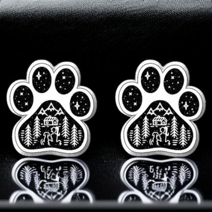 Vibrant Paw Print Studs – A Purr-fect Gift!