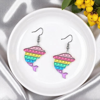 Pop-It Toy Dangle Earrings: A Colorful Twist to Your Style!