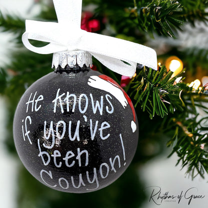 Cajun Christmas Ornament: "He Knows If You’ve Been Couyon!" - Rhythms of Grace Creative