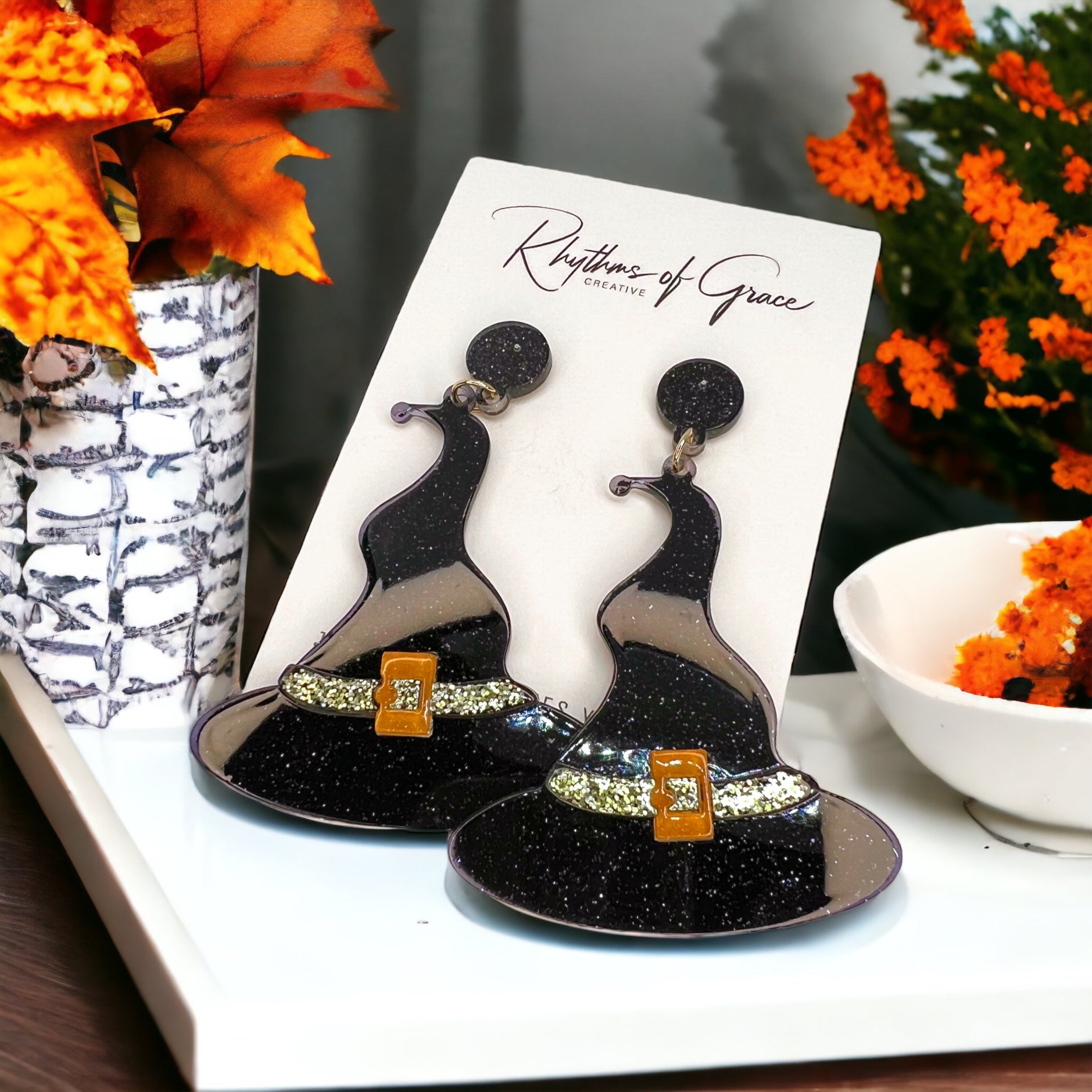 Bewitching Witch Hat Earrings – Add a Spellbinding Touch to Your Look! - Rhythms of Grace Creative