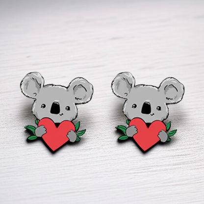 Koala-ty Cuties: Adorable Cartoon Koala Stud Earrings!