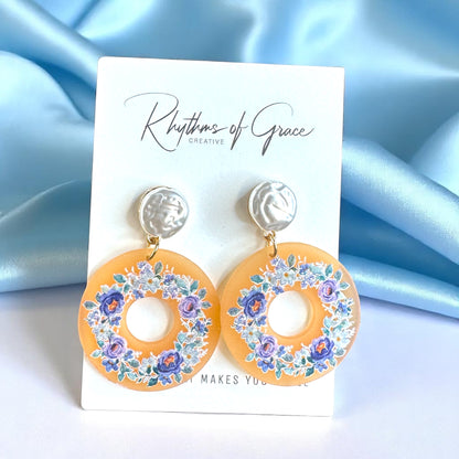 Blue Flower Earrings - Springtime Floral Elegance! 🌼