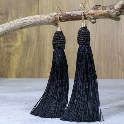 Tassel Power: Colorful Statement Dangle Earrings in 7 Bold Shades