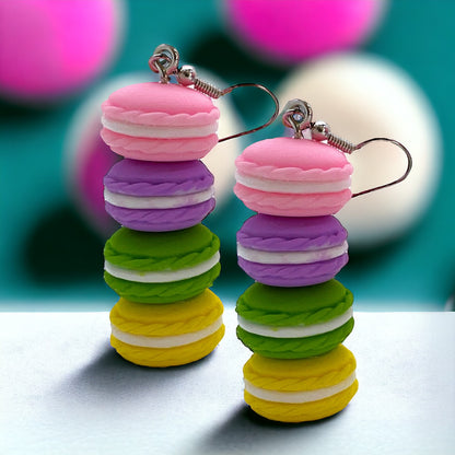 Sweeten Your Style: Macaron Dangle Earrings for Whimsical Fashion!