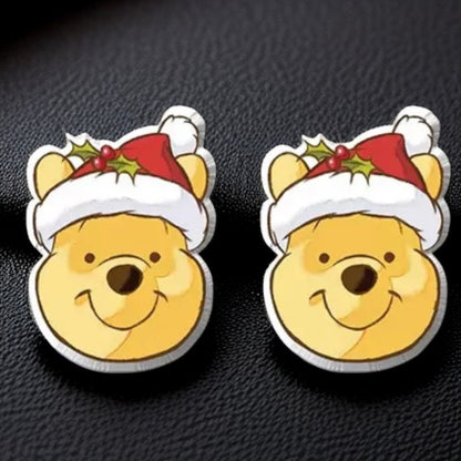 Festive Fun: Christmas Cartoon Ears Stud Earrings - Perfect for Holiday Cheer!