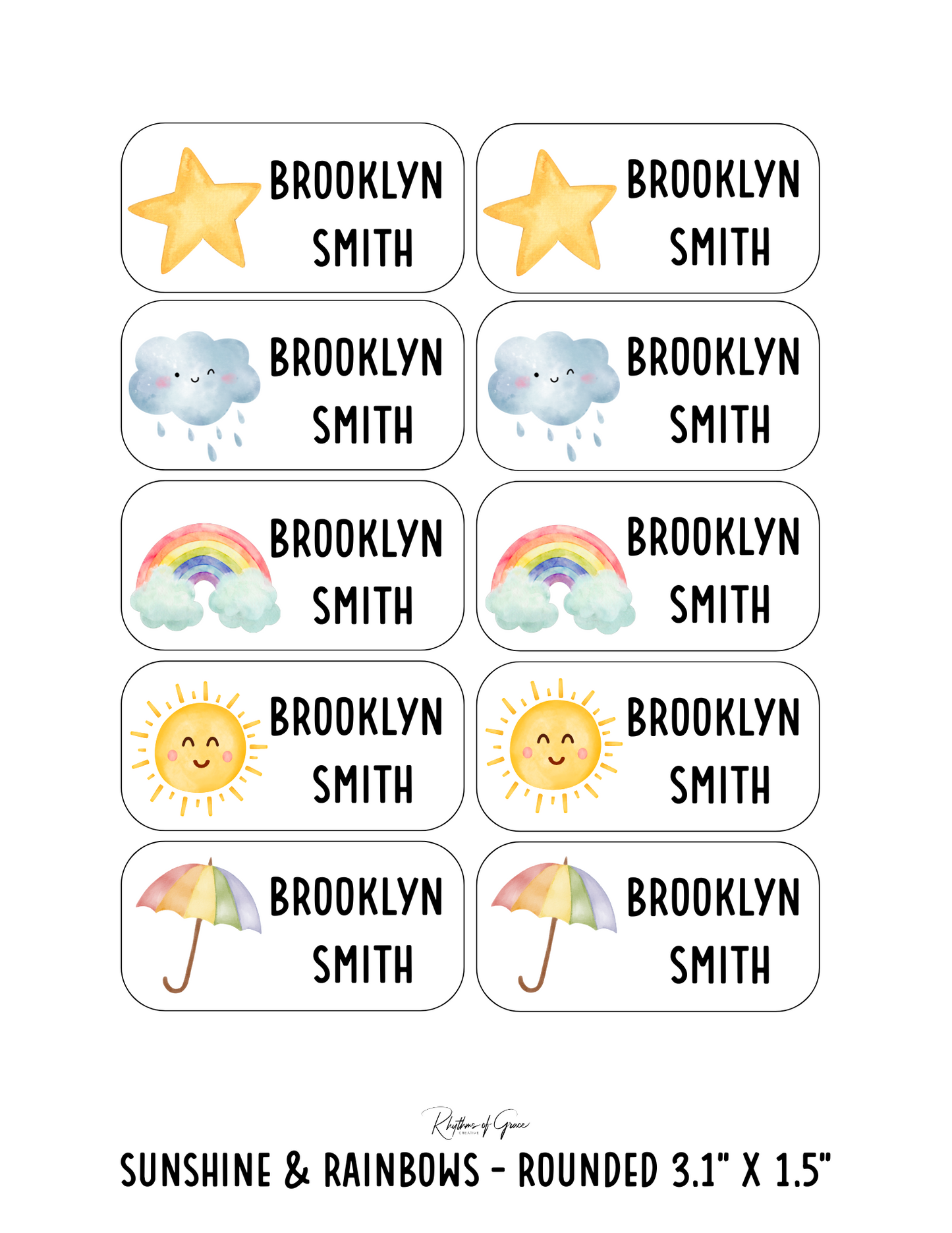Back to School Personalized Character Labels – Waterproof & Customizable!