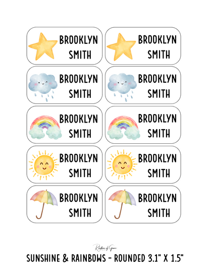 Back to School Personalized Character Labels – Waterproof & Customizable!