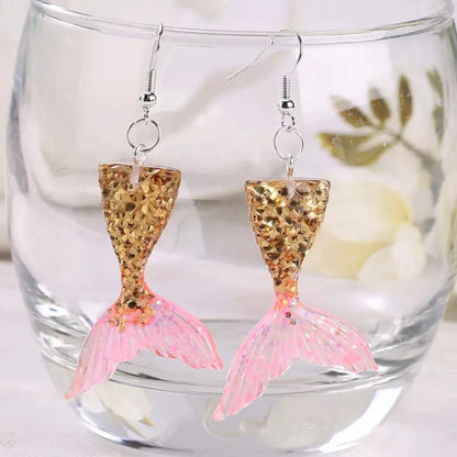 Mermaid Tail Magic – Glittery Earrings in 3 Splashy Colors! ✨