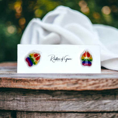 Rainbow Stud Earrings - Sparkle with Pride!