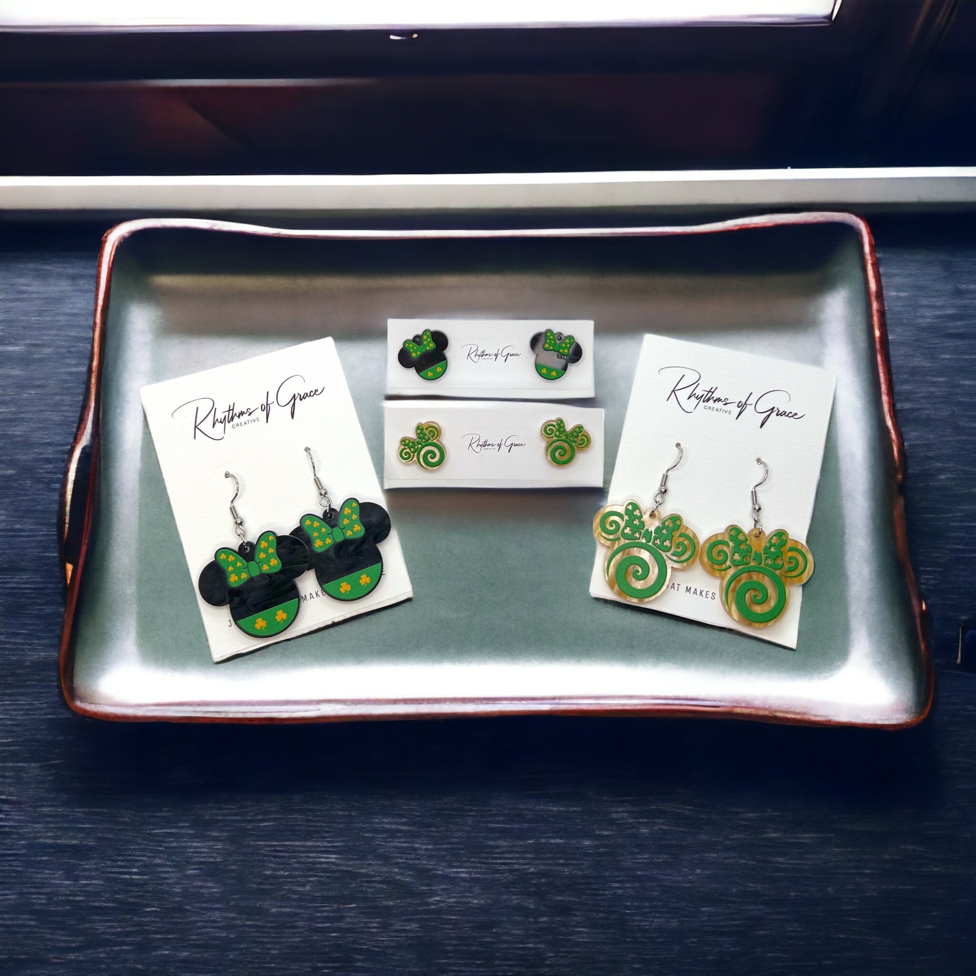 Lucky Mouse Ear Earrings - St. Patty's Day Edition! 🍀 - Rhythms of Grace Creative