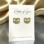 Roar in Style: Rhinestone Tiger Stud Earrings