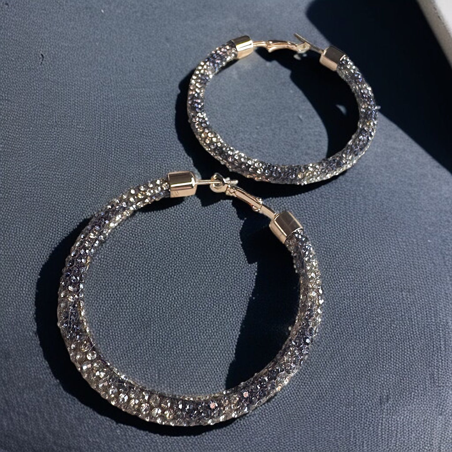 Shimmering Elegance: Multicolor Glitter Hoops
