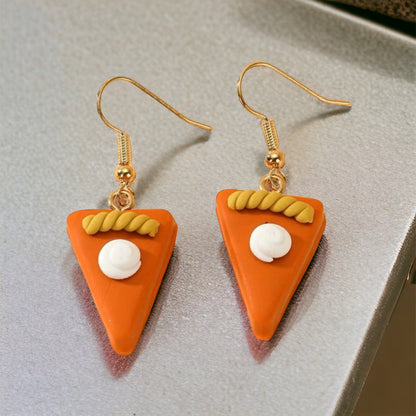 Pumpkin Pie Earrings - Thanksgiving Earrings, Thanksgiving Accessories, Turkey Trot, Thanksgiving Turkey Earrings - Rhythms of Grace Creative
