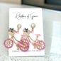 Two-Wheeled Sparkle – Bicycle Earrings with Floral Flair