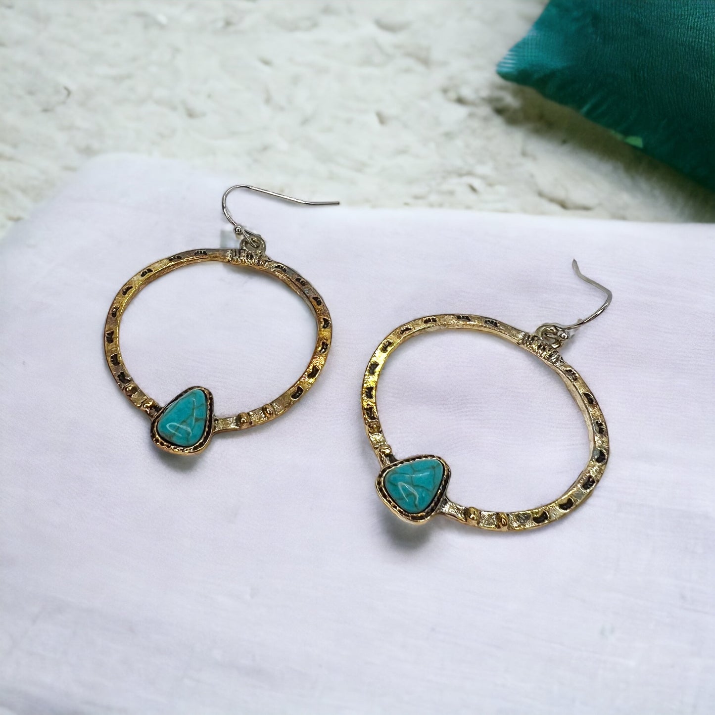 Western Earrings - Silver Earrings, Handmade Earrings, Turquoise Earrings, Motivational Gift - Rhythms of Grace Creative