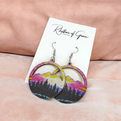 Stunning Western Dangle Earrings – Handcrafted Boho Style, Stainless Steel & Wood