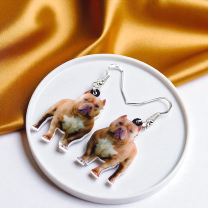 Paw-sitively Adorable Pit Bull Earrings for Dog Moms!