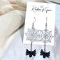 Whimsical Spider Web Dangle Earrings - Sparkle Your Style!