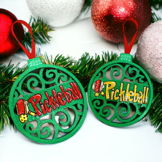 Christmas Ornament: Pickleball Ornament