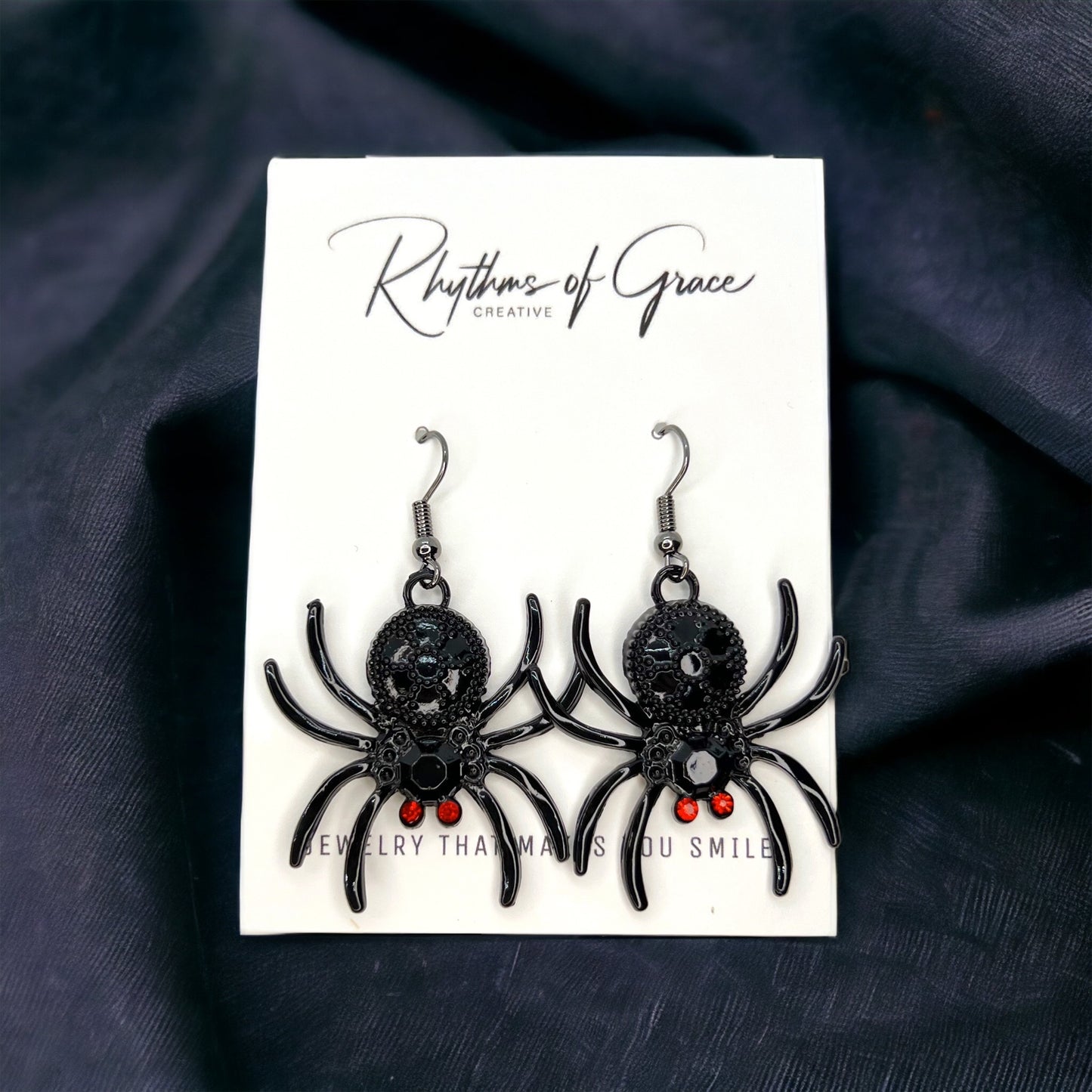 Spook-tacular Spider Dangle Earrings – Your Ultimate Halloween Glam! - Rhythms of Grace Creative